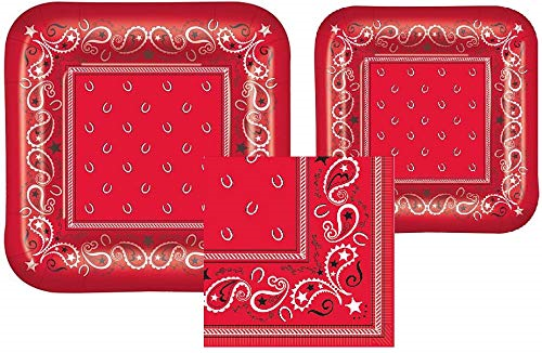 Download Red Western Bandana Party Bundle | Includes Paper Plates ...