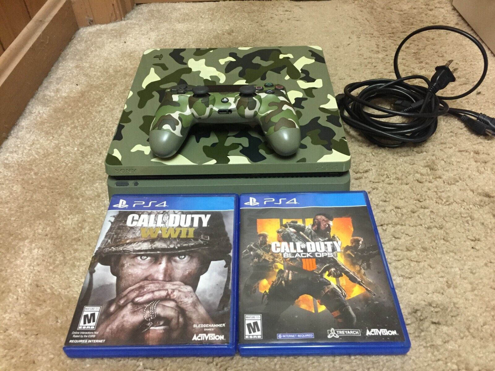 Playstation 4 PS4 Slim 1TB System Console COD Special Edition w Controller  Games