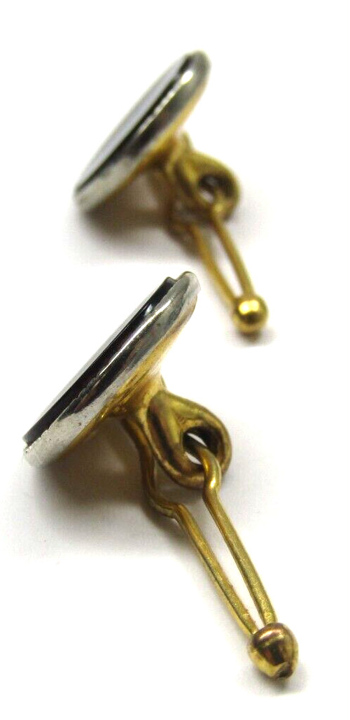 Gold Filled Cufflinks Studs Abalone Shell Mid-Cen… - image 5