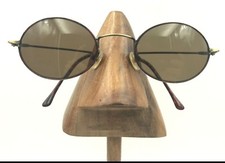 Vintage Egon Von Furstenberg 201 1 Tortoise Gold Metal Oval Sunglasses FRAMES ON