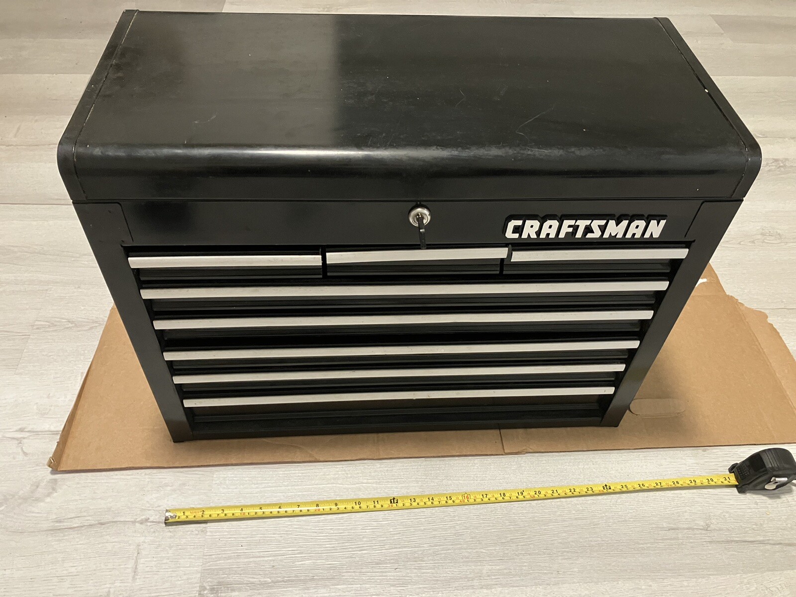 Craftsman 8 Drawer Top Tool Box 706.656040 Nice W/Key Black eBay