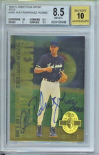 1993 ALEX RODRIGUEZ CLASSIC FOUR SPORT GOLD AUTO 10 #NNO 656/3900 BGS NM-MT+