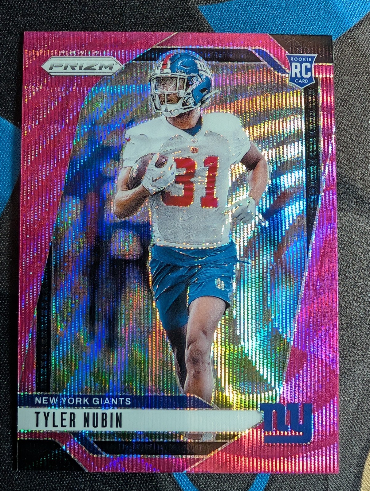 2024 Panini Prizm Pink Wave Rookie Card RC Tyler Nubin Giants