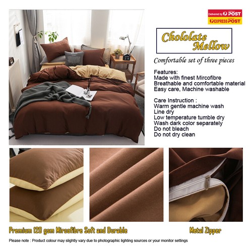 Reversible Soft 1000TC Duvet Doona Quilt Cover Set Single/Double/Queen/King New - Picture 27 of 46