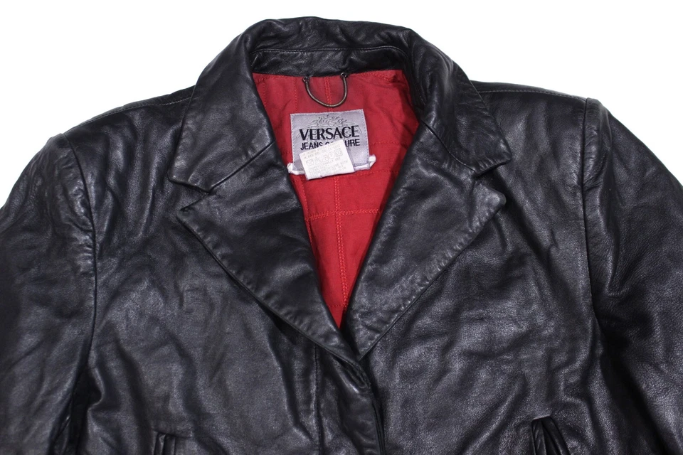 Chaqueta de cuero Versace 90S vintage Foto 4 de 4