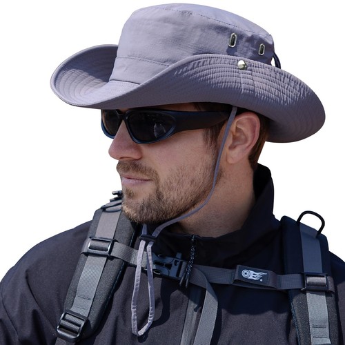 Sun Hats for Men Women Wide Brim Boonie Hat UPF 50+ Bucket Hats Hiking Fishin... - Picture 3 of 7