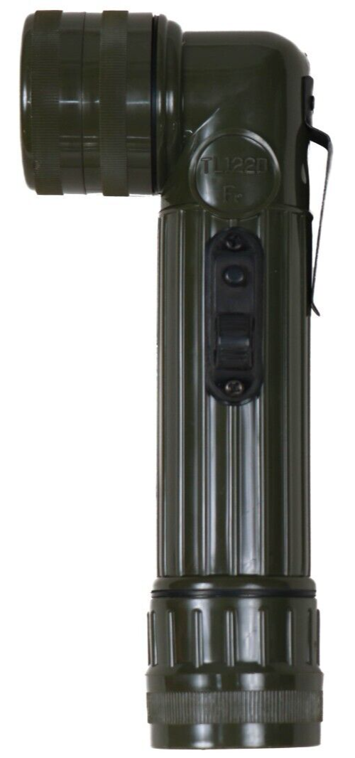 French Military TL122D Green Angle Tactical Flashlight France Surplus