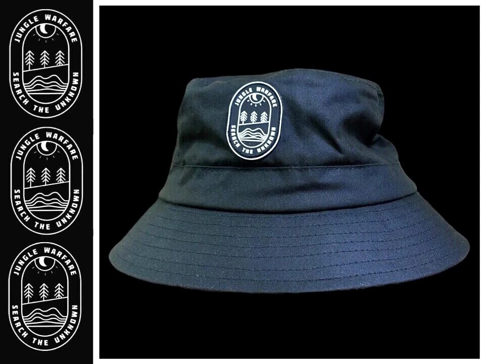 Jungle Warfare dark Olive green waxed Bucket hat cap carp fishing clothing