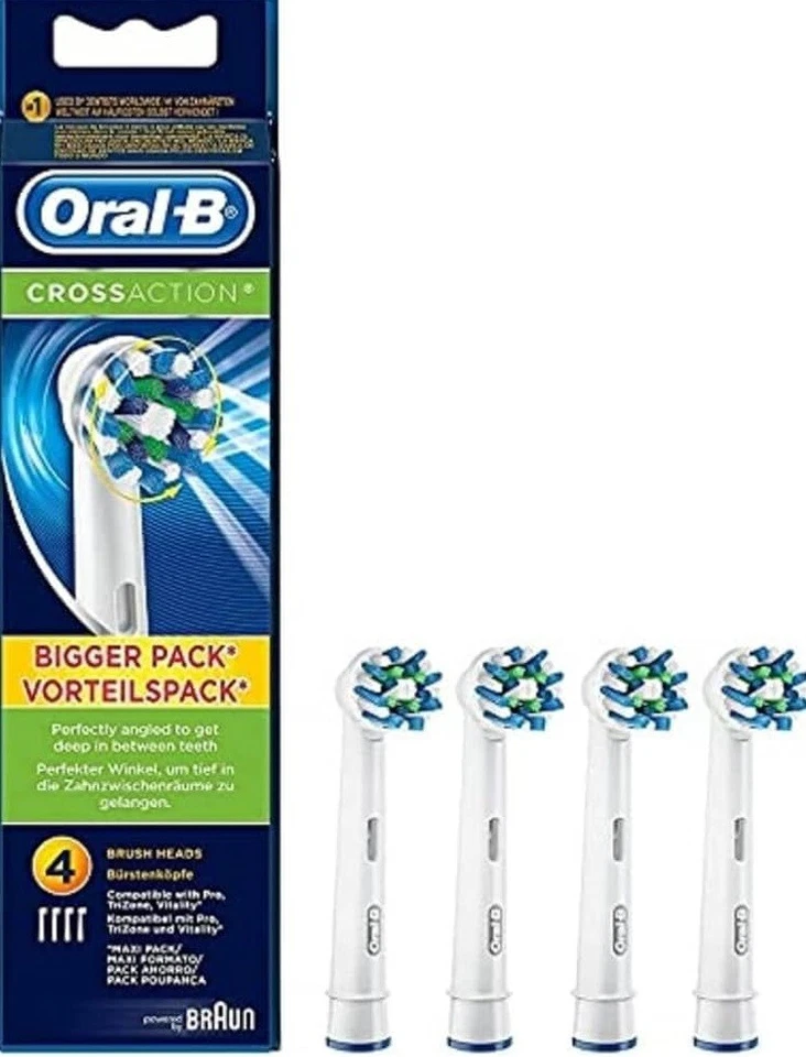 Braun Oral-B Cross Action Electric Toothbrush Replacement Brush Heads