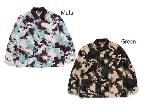 A BATHING APE Men's MAP CAMO WORK JACKET 1L30140001 b - Picture 8 of 15