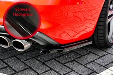 Diffusor Heckansatz  Seitenteile aus ABS für Audi S4 B8 Schwarz Glanz