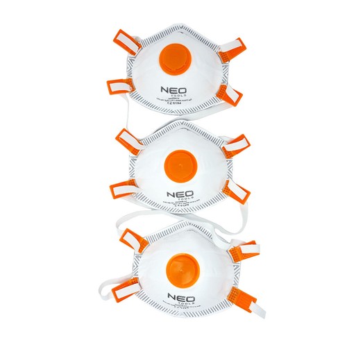 3 Stk. FFP3 Atemschutzmasken mit Ventil Filtermasken Staubmaske - Bild 2 von 4