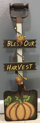 Bless Our Harvest Shovel Fall Decor With Pumpkin 24 1/4  x 7 1/8 