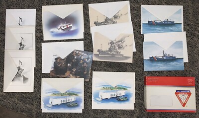 11 Cards Fleet reserve Assn Naval Themes 6 Designs, USS Whetstone, etc. ~ In Box
