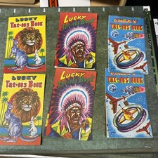 6 vintage original Lucky Tat-oos temp books children 1960's japan Space tattoo
