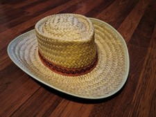 vintage straw western hat Unbranded Size M 7 1/8" southwestern rancher