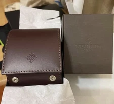 New 2025 Authentic Patek Philippe Dark Brown Travel Case – Watch Carry Box