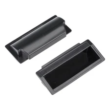 Flush Pull Finger Insert Recessed Cabinet Handles 110mm x 40mm x 19mm Black 2Pcs