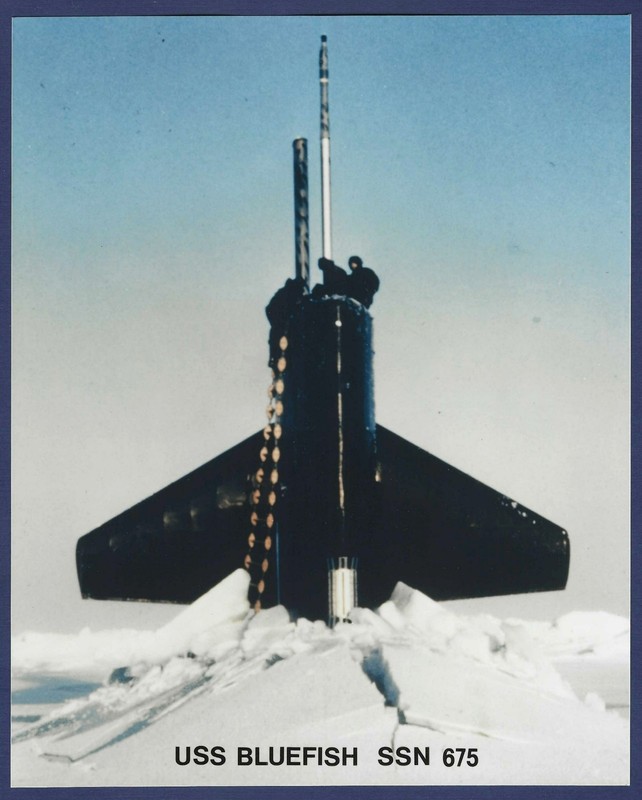 USS BLUEFISH SSN-675 Submarine at the North Pole 8 x 10  Official USN Photo