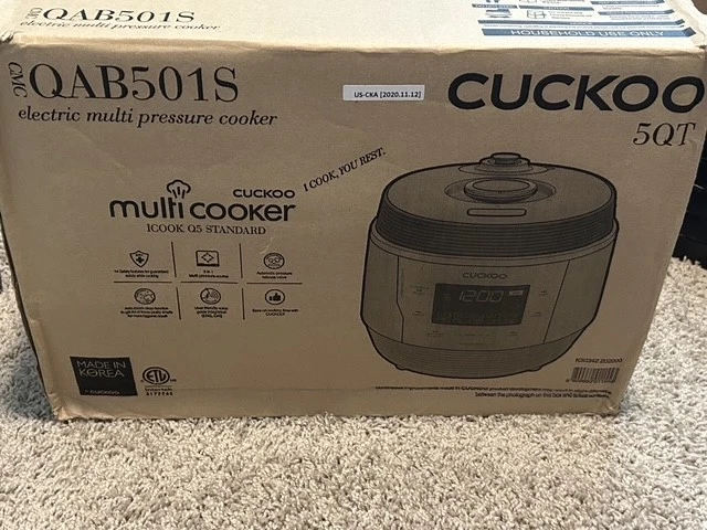 CUCKOO CMC-QAB501SB | 5QT. Standard 8-in-1 Pressure Cooker | 10 Menu Options: Sl