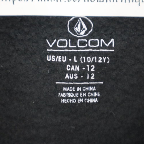 Volcom Sweater Boys L Black Crew Neck Long Sleeve Banded Cuffs Pullover Top - Picture 2 of 18