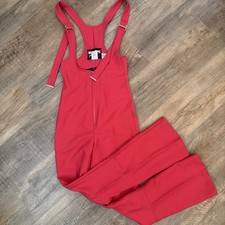 Vintage 80s White Stag Ski Bib Overall Womens 8 USA Made Pink Jumpsuit Gorpcore