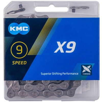 KMC Fahrrad Kette x9 9-Fach 114 Glieder MTB Race Haltbar Kettenschaltung Bike
