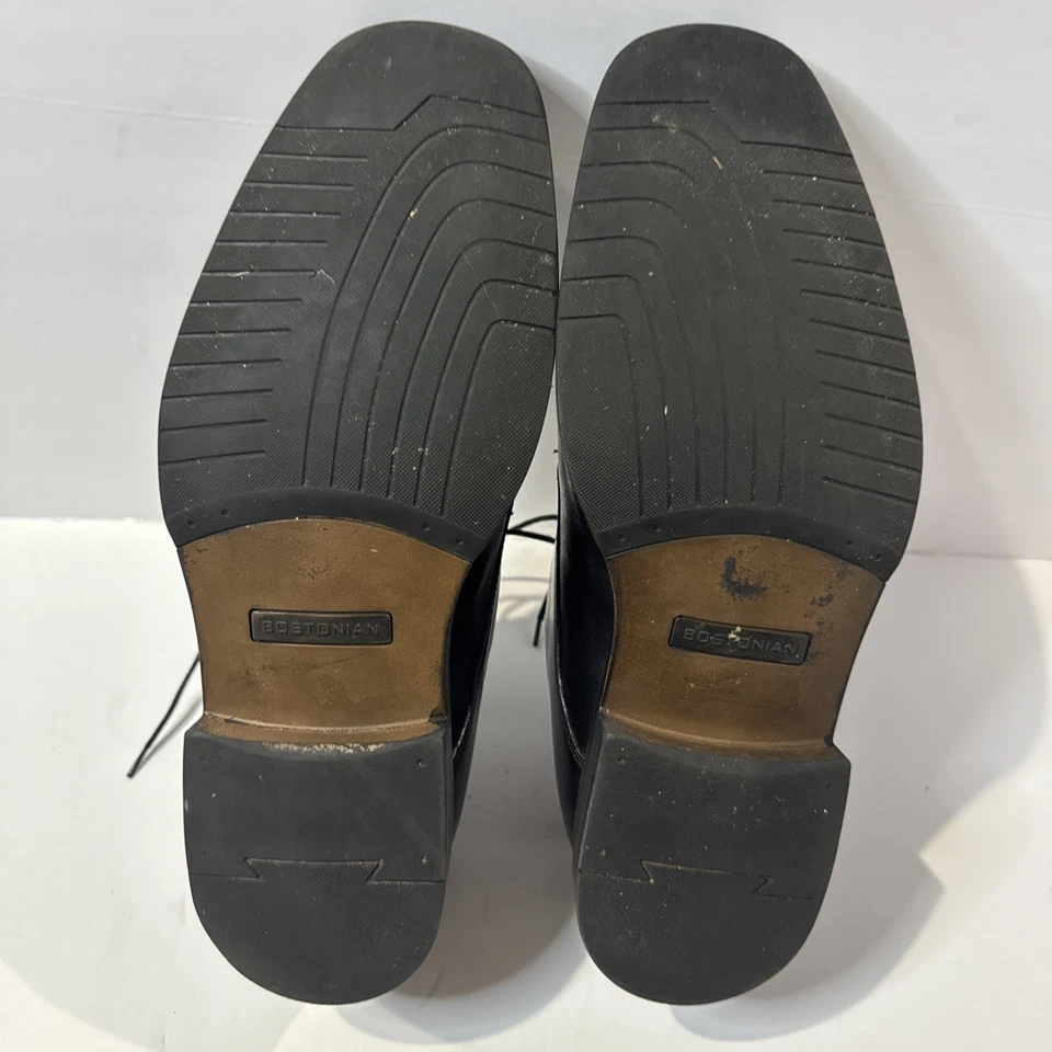 Bostonian кожаные туфли мужские 11 черный Оксфорд шнурует вверх - Изображение 3 из 4