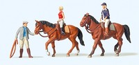 Preiser 10502 H0 Auf Dem Reiterhof 5 Figuren Neu Ovp+