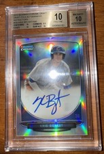 Kris Bryant 2013 Bowman Draft Chrome Prospect Auto Refractor /500 BGS 10 **READ*