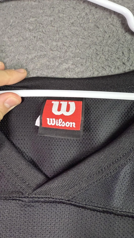 Camiseta deportiva Wilson para hombre grande negra 100 % malla de nailon nueva hecha en EE. UU. Foto 2 de 4