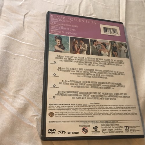 WARNER HOME VIDEO SILVER SCREEN ICONS-LEGENDS-ESTHER WILLIAMS Volume 1 (DVD) OOP - Picture 2 of 2