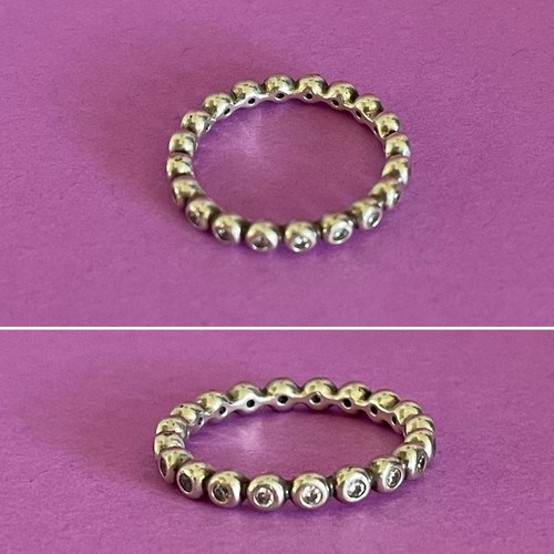 Pandora Sterling Silver Ring LOT of 4 Women’s Collectible Jewelry Size 56 (7.5) - Picture 6 of 8