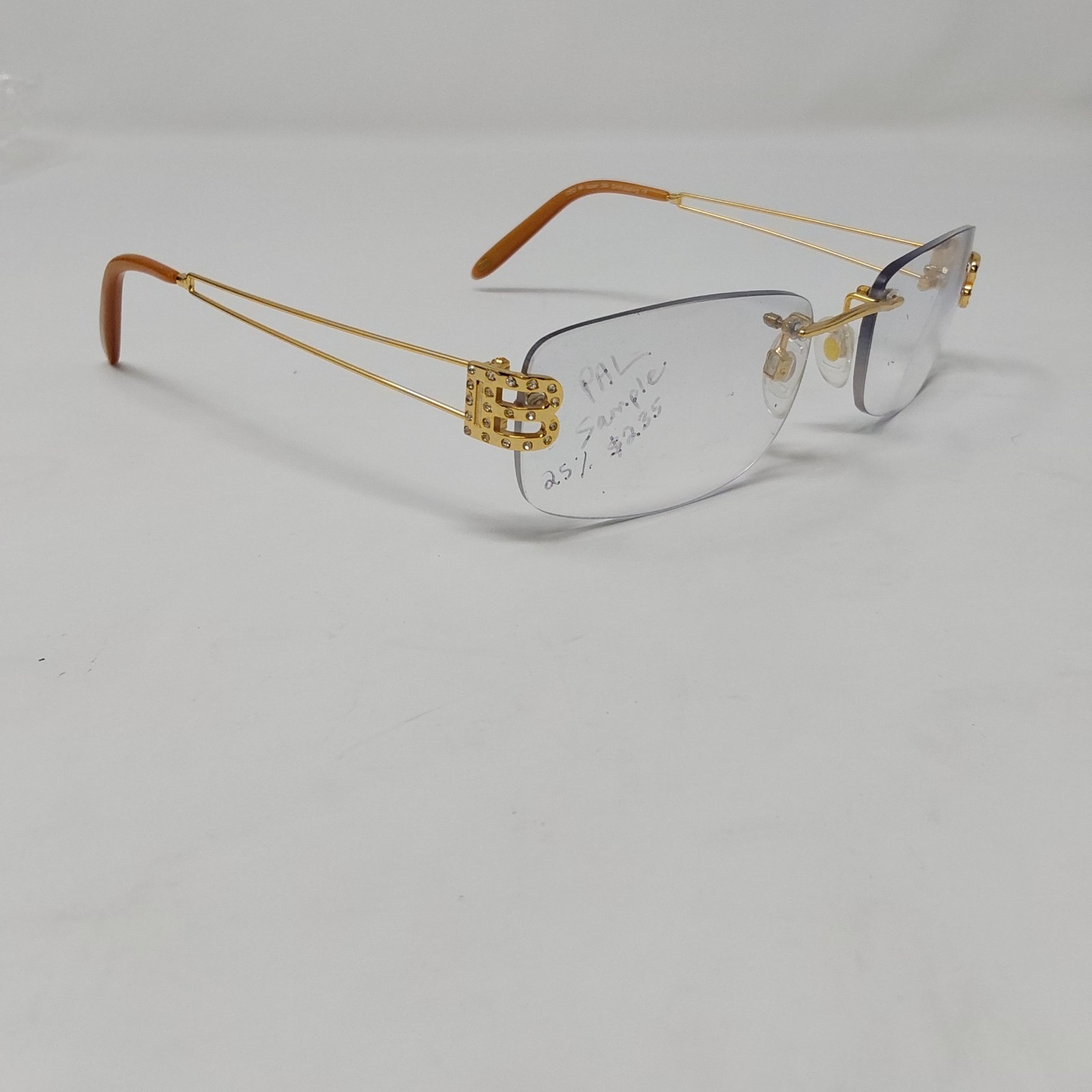 ​CEO Joann 24k Gold Plated Rimless Eyeglasses Frames M-Japan 55-18-140 image 2