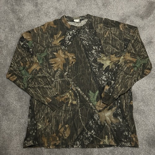 Vintage 90s Jerzees Outdoor Real Tree Camo LongSleeve XXL