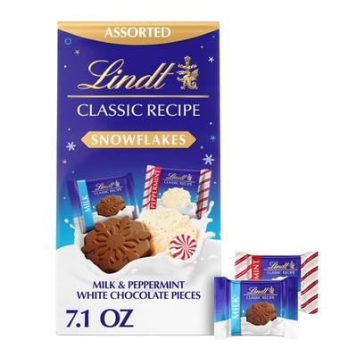 Lindt CLASSIC RECIPE Assorted Chocolate Candy Full Size, Milk, White