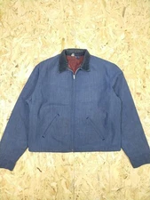 Vtg 70s Men Big Mac Penney Sanforized Workwear Blanket liner denim jacket Sz L