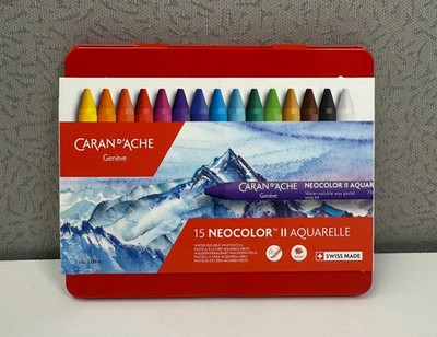 Caran d'Ache Neocolor II Aquarelle 15 Water-Soluble Wax Pastels