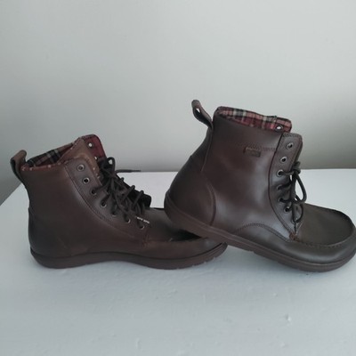 Lems Boulder Boots Leather Russet Brown Flannel Lined Mens US 12.5 EUC