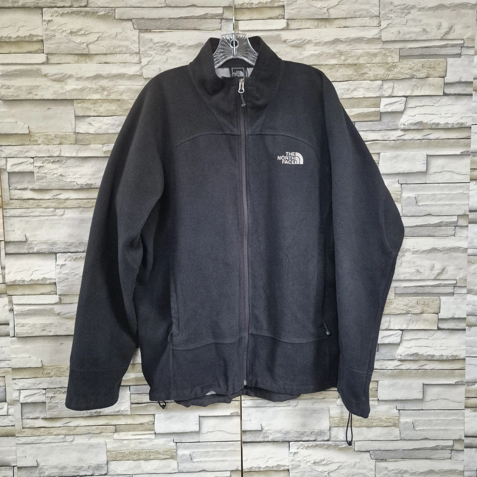 The North Face WindWall Fleece Jacket Men's L Black Full Zip Activewear