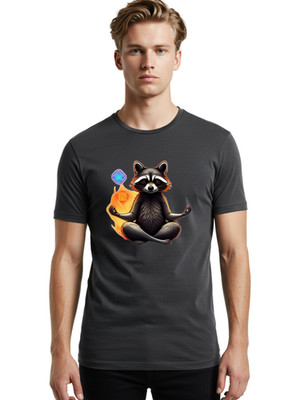 Raccoon-Doge Mens Graphic Tee, 100% Cotton, Casual Summer Wear