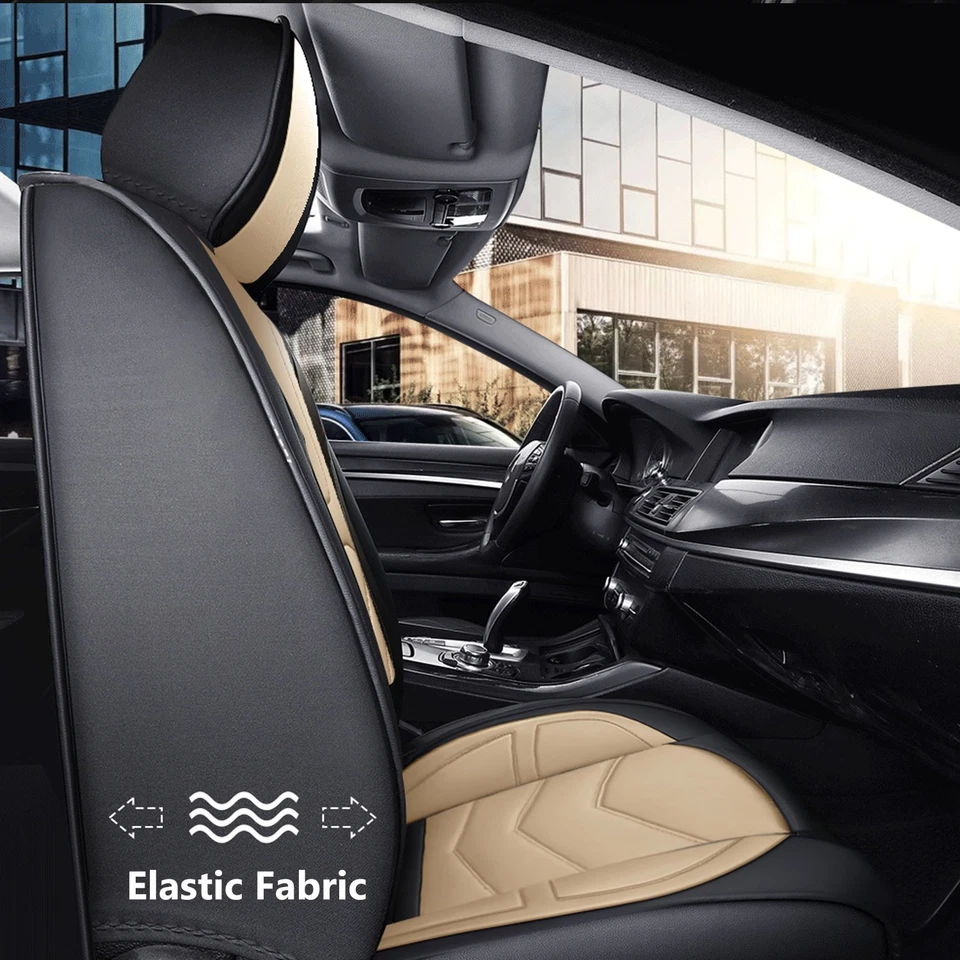 For Ford Escape/Focus Car Seat Cover Leather Front Rear Full Set Protectors Foto 3 de 4