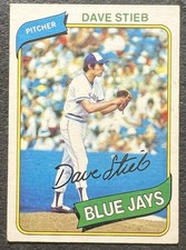 1980 TOPPS DAVE STIEB (TORONTO BLUE JAYS) RC #77 VG VG/EX