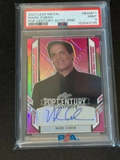 2021 Leaf Pop Century Mark Cuban Auto Autograph 3/5 Pink PSA 9
