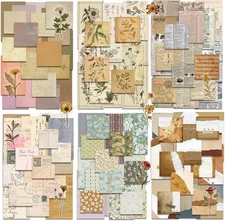 450Pcs Vintage Journaling Supplies Scrapbook Paper for Junk Journals Planner