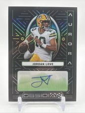 2022 Panini Obsidian Jordan Love Aurora Auto Electric Etch Green /50 Packers
