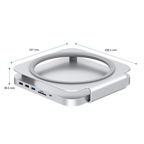 Support et station d'accueil en aluminium pour Mac Mini amélioré avec connexion SSD rapide - Photo 8/13