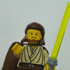 Lego SW0027 Qui-Gon Jinn (Yellow Head) Minifigure Star Wars 7101 7121 7161 7171