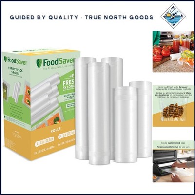 Vacuum Sealer Bags Multipack, Custom Length Rolls for Food Storage & Sous Vide