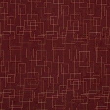 Red Performance Geometric Woven Pattern Upholstery Fabric by the Yard